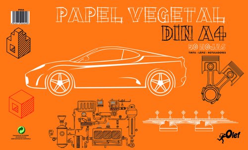 OLEF - BLOCK DE DIBUJO VEGETAL 80g A4 50h (Ref.PVA4)