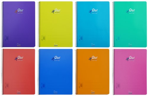 OLEF - BLOCK tapa PP Fº 80h HORIZONTAL 90g COL.SUR.(8) (Ref.BPF90HZ)