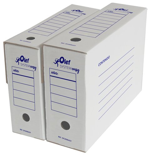 OLEF - CAJA ARCHIVO DEFINITIVO CARTON AUTOMONTABLE SYSTEM EASY Fº 114mm (8062152) (Ref.DF200EASY)