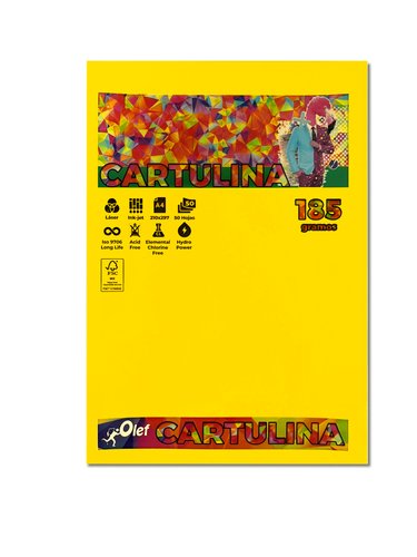 OLEF - CARTULINA A4 185g INTENSOS P/50 (Ref.7524)