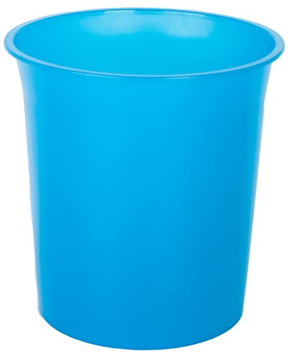 OLEF - PAPELERA PLASTICO CERRADA 16 LITROS TRASLUCIDO AZUL (Ref.PTRAZ/2001 AZ TL)