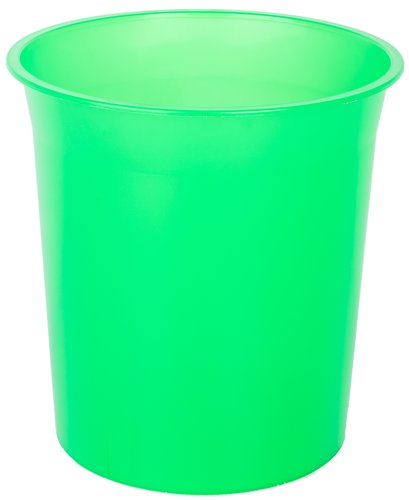 OLEF - PAPELERA PLASTICO CERRADA 16 LITROS TRASLUCIDO VERDE (Ref.PTRVE/2001 VE TL)