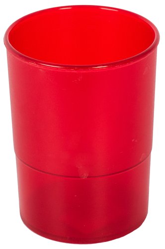 OLEF - PORTA LAPICES PLASTICO REDONDO TRASLUCIDO ROJO (Ref.PLTRRO/790 RJ TL)