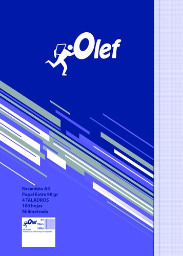 OLEF - RECAMBIO A4 100h 4 TAL. MM. (Ref.RAC90MM)