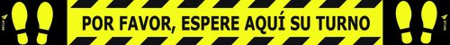 OLEF - VINILO ESPECIAL PARA SUELO 100x10 cm. "ESPERE AQUI TU TURNO" (Ref.ST100)