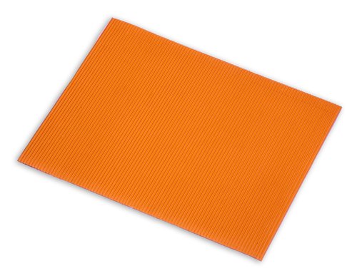ONDULACOLOR - CARTON ONDULADO 328g HOJA 50x65 cm NARANJA PAQUETE de 5 (Ref.5915)