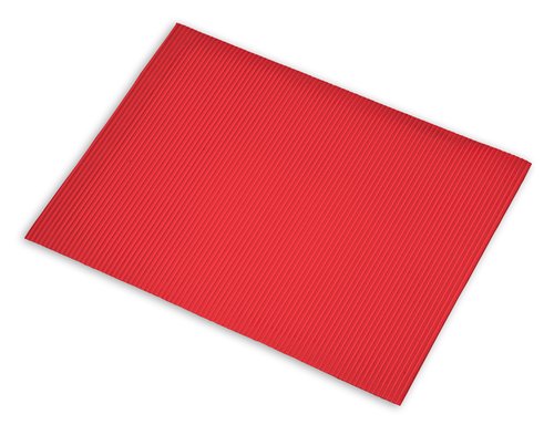 ONDULACOLOR - CARTON ONDULADO 328g HOJA 50x65 cm ROJO PAQUETE de 5 (Ref.5916)