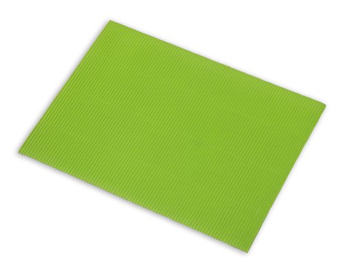 ONDULACOLOR - CARTON ONDULADO 328g HOJA 50x65 cm VERDE PALIDO PAQUETE de 5 (Ref.5919)