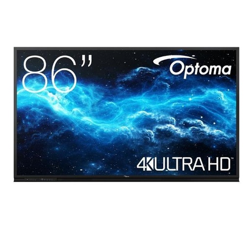 OPTOMA - 3861RK pantalla de señalización Panel plano interactivo 2,18 m (86") LED 4K Ultra HD Negro Pantalla táctil Procesador incorporado Android 8.0 (Ref.H1F0H02BW101)