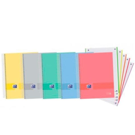 OXFORD - & YOU CUADERNO EUROPEANBOOK 5 WHITE&ERASE 120 HOJAS 5X5 MICROPERFORADO T/ EXTRADURAS A4+ COLORES SURTIDOS (Ref.400149497)