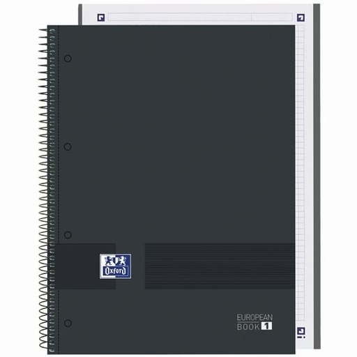 OXFORD - & YOU CUADERNO EUROPEANBOOK WRITE&ERASE A4+ 80H 5X5 T/EXTRADURAS NEGRO (Ref.400159031)