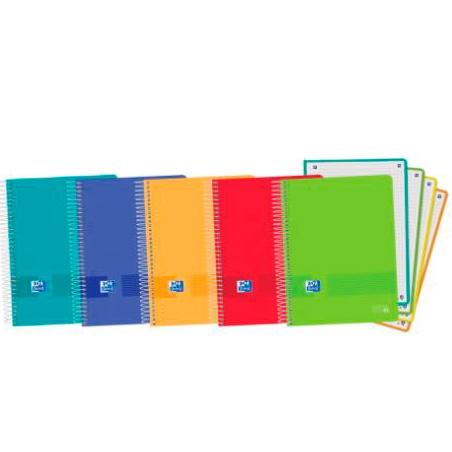 OXFORD - CUADERNO EUROPEANBOOK 4 LIVE & GO 120 HOJAS 5X5 MICROPERFORADO T/ PLÁSTICO A5+ COLORES SURTIDOS (Ref.400149424)