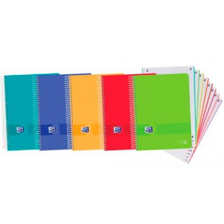 OXFORD - CUADERNO EUROPEANBOOK 8 LIVE & GO 160 HOJAS 5X5 MICROPERFORADO T/ PLÁSTICO A4+ COLORES SURTIDOS (Ref.400149423)