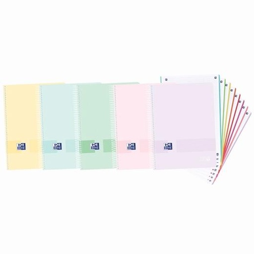 OXFORD - CUADERNO EUROPEANBOOK 8 LIVE&GO MULTIASIGNATURA A4+ 160H 5X5 T/PLÁSTICO C/SURTIDOS PASTEL (Ref.400158956)
