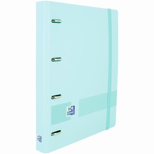 OXFORD - LIVE & GO CARPETA 4 ANILLAS 35MM EUROPEANBINDER A4+ POLYFOAM C/RECAMBIO 5X5 AZUL PASTEL (Ref.400160537)