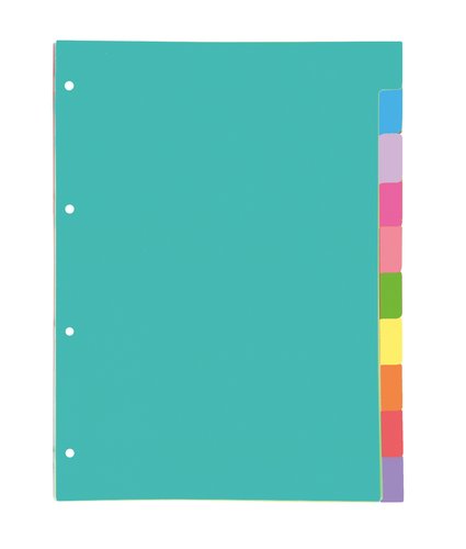 OXFORD - SEPARADORES CARTULINA A4 10 ps. (Ref.400149957)