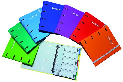 PACSA - CARPEBLOC EXCLUSIVE CARTON FORRADO SOFT A4 4 an.MIXTAS 25mm con REC. 120 hj. CUADRIC.5x5 + 5 SEPARADORES SURTIDO (8 col.) (Ref.25006)