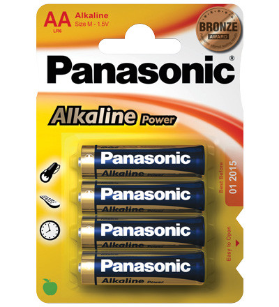 PANASONIC - PILAS ALKALINE POWER AA LR06 BLISTER DE 4 (Ref.LR6/4BP AP)