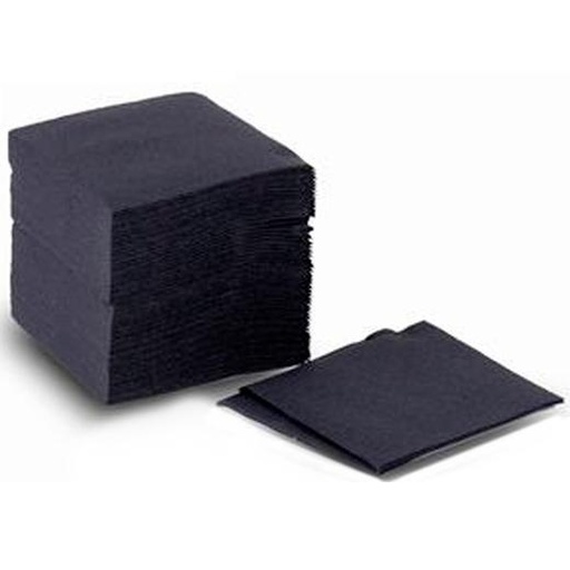 PAQUETE 100 SERVILLETAS 2 CAPAS 20X20 PASTA NEGRO (Ref.20014)