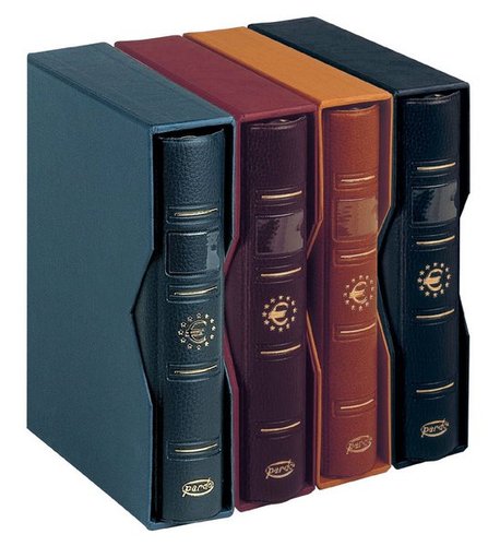 PARDO - ALBUM de MONEDAS 4 anillas EURO con CAJETIN MARRON (Ref.170006)