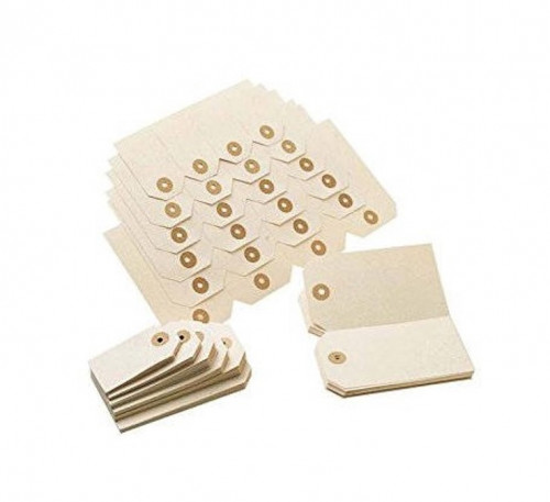 PARDO - CAJA 1000 ETIQUETAS SUELTAS CON ARANDELA 70X120 MM. SIN CUERDA (Ref.132122)