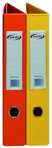 PARDO - CARPETA de ANILLAS PLASTICO EXTRA Fº 4 an.MIXTAS 40mm AMARILLO (Ref.248008)