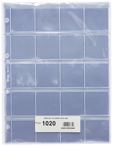 PARDO - FUNDA para ALBUM de MONEDAS 20 aloj. (Ref.102000)