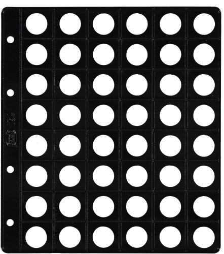 PARDO - FUNDA para ALBUM de MONEDAS con ALMA OPACA NEGRA Ø 18mm 48 aloj. (Ref.75400)