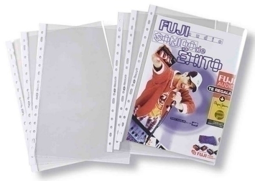 PARDO - FUNDAS MULTITALADRO 16 PP PIEL NARANJA FOLIO 60 MICRAS PAQUETE -100U- (Ref.602200)