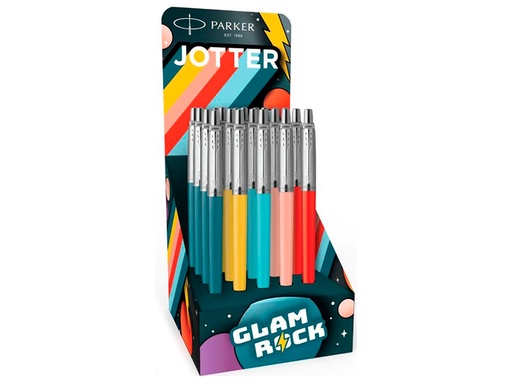PARKER - BOLIGRAFO JOTTER ORIGINALS GLAM ROCK TRANSIT EXPOSITOR DE 20 UNIDADES COLORES SURTIDOS (Ref.2189571)