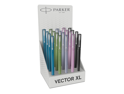 PARKER - PLUMA VECTOR XL PLUMIN F EXPOSITOR DE 20 UNIDADES COLORES SURTIDOS (Ref.2162118)