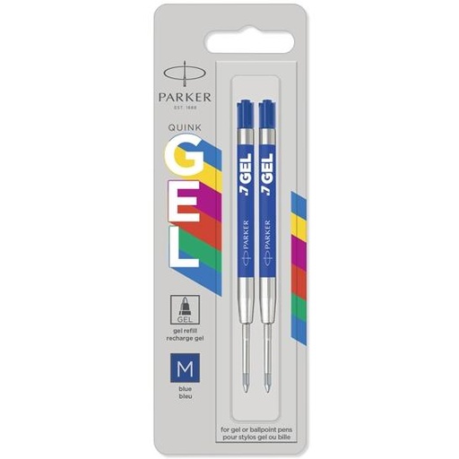 PARKER - RECAMBIO JOTTER PUNTA MEDIA GEL AZUL BLISTER -2U- (Ref.2136210)