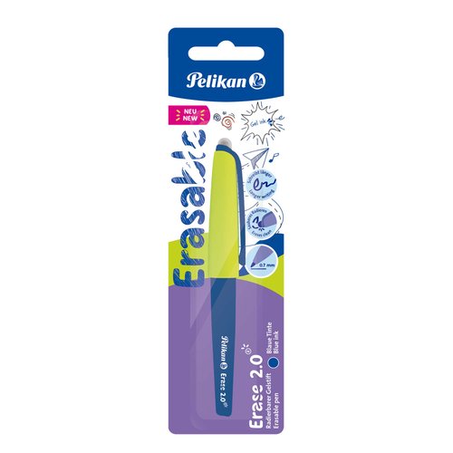 PELIKAN - ROLLER ERASE 2.0 BORRABLE PUNTA 0,7 MM TINTA GEL COLOR AZUL (Ref.9584913)
