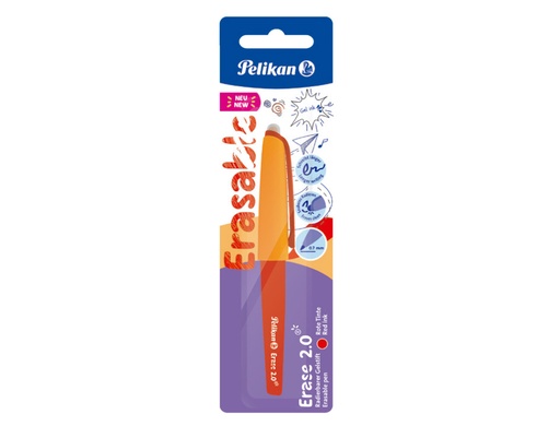 PELIKAN - ROLLER ERASE 2.0 BORRABLE PUNTA 0,7 MM TINTA GEL COLOR ROJO (Ref.9582420)