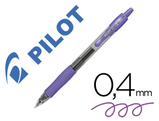 PILOT - ROLLER GEL RT. G-2 0,7 VIOLETA PASTEL (Ref.BL-G2-7-V / NG2VI)