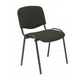 PIQUERAS Y CRESPO - SILLA FIJA APILABLE MOD. ALCARAZ TAPIZADA ARAN NEGRO PACK DE 2 (Ref.PACK226PTNA840)
