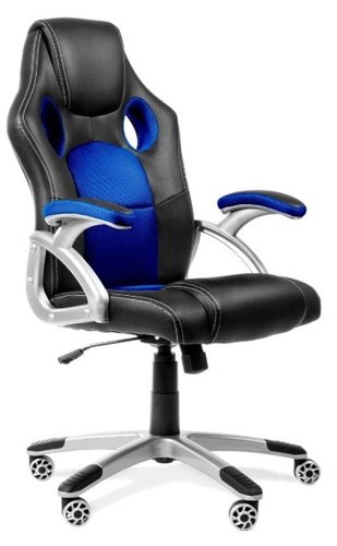 PIQUERAS Y CRESPO - SILLA GAMING MOD. ALMANSA SIMILPIEL NEGRO Y AZUL (Ref.7220BSP840229NGRN)