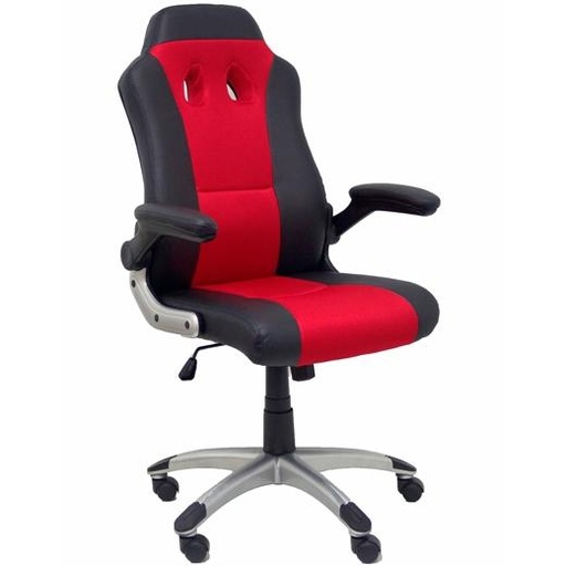 PIQUERAS Y CRESPO - SILLA PYC GAMING TALAVE REGULABLE EN ALTURA Y BRAZOS RETRACTILES SIMILPIEL NEGRO/ROJO 1200X700X580 MM (Ref.7218BSP840350NGRN)