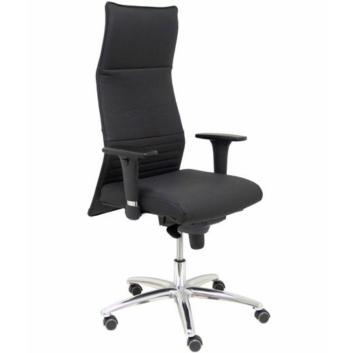 PIQUERAS Y CRESPO - SILLON ALBACETE DIRECCION USO INTENSIVO (8H) BRAZOS REGULABLES MECANISMO SINCRO TAPIZADO PIEL NEGRO (Ref.206SPIELNE)