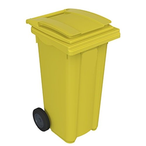 PLASTIC OMNIUM - CUBO MULTIUSOS C/RUEDAS 120 L. TAPA AMAR (Ref.P06047)