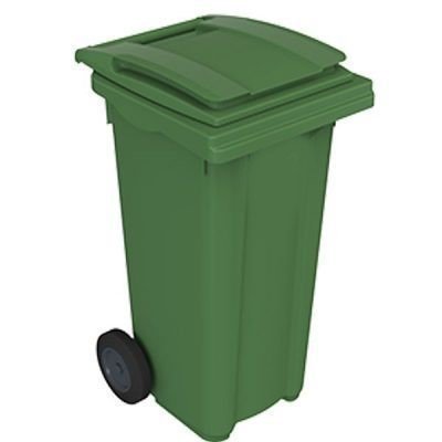 PLASTIC OMNIUM - CUBO MULTIUSOS C/RUEDAS 120 L. TAPA VERD (Ref.P06045)