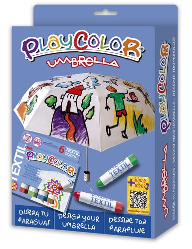 PLAYCOLOR - TEMPERA INSTANT SOLIDA ONE TEXTIL PACK UMBRELLA (tempera+paraguas) (Ref.11331)