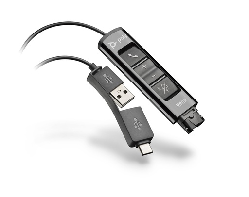 POLY - ADAPTADOR PARA AURICULARES DA75 QD A PC, PUERTO USB (Ref.218266-01)