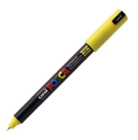 POSCA - MARCADOR T.OPACA NO PERM. UNI 0,7 EF (PC-1MR) AMARILLO (Ref.265207000/089797000)