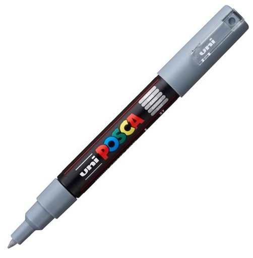POSCA - MARCADOR T.OPACA NO PERM. UNI 0,7 F (PC-1M) GRIS (Ref.265041000/167775000)