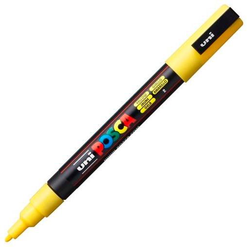 POSCA - MARCADOR T.OPACA NO PERM. UNI 0,9 (PC-3M) AMARILLO (Ref.263541000/156679000)