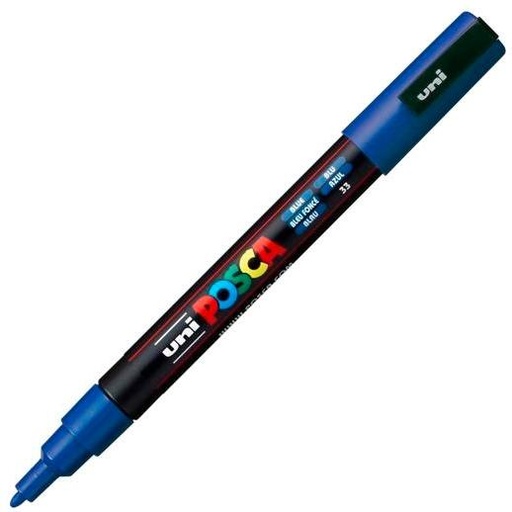 POSCA - MARCADOR T.OPACA NO PERM. UNI 0,9 (PC-3M) AZUL (Ref.263608000/156737000)