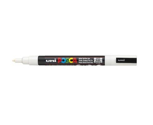 POSCA - MARCADOR T.OPACA NO PERM. UNI 0,9 (PC-3M) BLANCO (Ref.263533000/156661000)