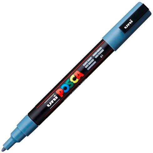 POSCA - MARCADOR T.OPACA NO PERM. UNI 0,9 (PC-3M) GRIS PIZARRA (Ref.263830000/123703000)