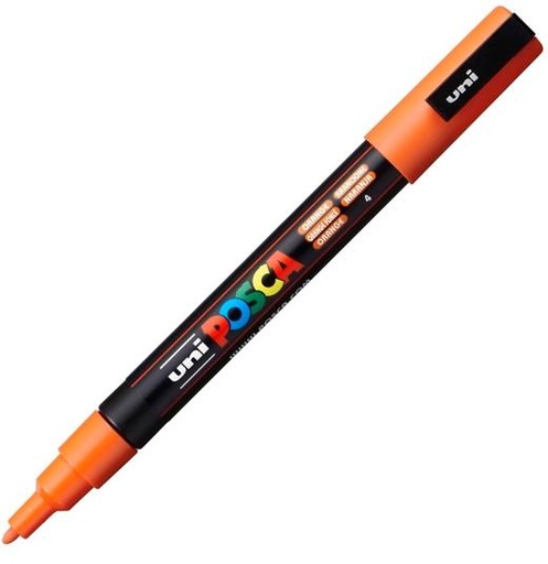 POSCA - MARCADOR T.OPACA NO PERM. UNI 0,9 (PC-3M) NARANJA (Ref.263566000/156695000)
